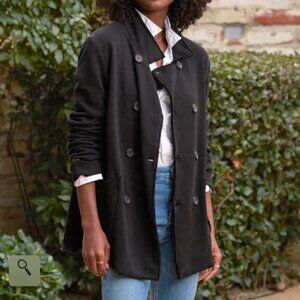 Frank & Eileen NWOT Belfast Sweatshirt Peacoat Black Triple Fleece - small